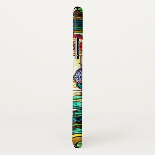 Art nouveau gebrandschilderd glas bloemmotief Case-Mate iPhone case (Achterkant / rechts)