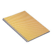 Art Nouveau geel Narcis bloemenbehang damast Notitieboek (Rechterzijde)