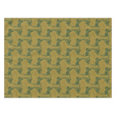 Art Nouveau Geel Poppies Patroon Tafelkleed (Voorkant (Horizontaal))