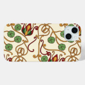 Art Nouveau-geïnspireerd bloemendesign Case-Mate iPhone Case (Achterkant (horizontaal))