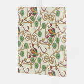 Art Nouveau-geïnspireerd bloemendesign Glas Ornament (Voorkant links)