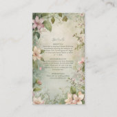 Art Nouveau Geïnspireerd Bloemensymfonie Bruiloft Informatiekaartje (Voorkant)
