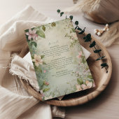 Art Nouveau Geïnspireerd Bloemensymfonie Bruiloft Informatiekaartje