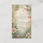 Art Nouveau Geïnspireerd Bloemensymfonie Bruiloft Informatiekaartje (Voorkant)