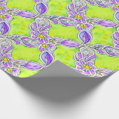 Art Nouveau Geïnspireerd Boho Waterverf Bloemen Cadeaupapier (Hoek)