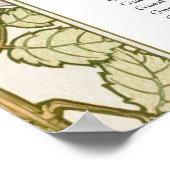 Art Nouveau geïnspireerd bruiloft zitschema Poster (Hoek)