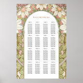 Art Nouveau geïnspireerd bruiloft zitschema Poster (Voorkant)