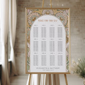 Art Nouveau geïnspireerd bruiloft zitschema Poster