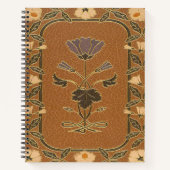 Art Nouveau-geïnspireerd Floral Design Notitieboek (Voorkant)