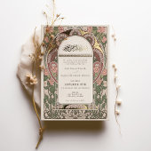 Art Nouveau Geïnspireerd Islamitisch Bruiloft Goud Folie Uitnodiging