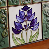 Art Nouveau-geïnspireerd Lissabon Jacaranda Blosso Tegeltje