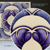 Art Nouveau-geïnspireerd Lissabon Jacaranda Blosso Tegeltje