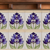 Art Nouveau-geïnspireerd Lissabon Jacaranda Blosso Tegeltje
