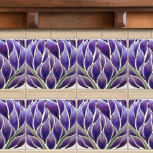 Art Nouveau-geïnspireerd Lissabon Jacaranda Blosso Tegeltje