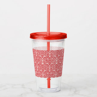 Art Nouveau geïnspireerde bloemen heldere tumbler Acryl Drinkbeker