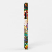 Art nouveau gekleurd glas bloemig Case-Mate iPhone case (Achterkant/rechts)