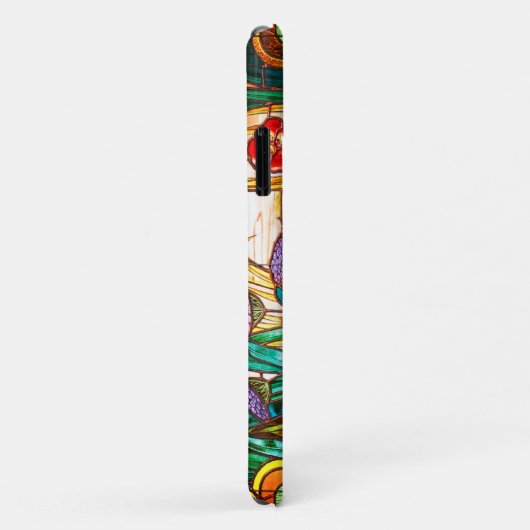 Art nouveau gekleurd glas bloemig Case-Mate iPhone case (Achterkant/rechts)
