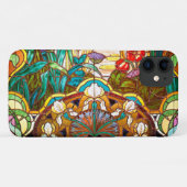 Art nouveau gekleurd glas bloemig Case-Mate iPhone case (Achterkant (horizontaal))
