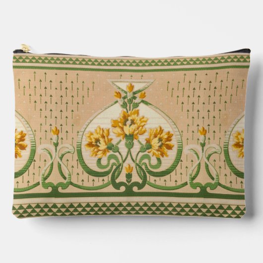 Art Nouveau Gele Boeketten Medaillon Bruiloft Etui (Voorkant)