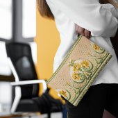 Art Nouveau Gele Boeketten Medaillon Bruiloft Etui