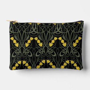 Art Nouveau Gele Narcissen en Stelen Zwart Etui