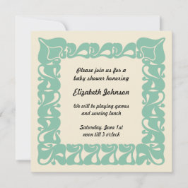 Art Nouveau Genderneutraal Baby shower Kaart