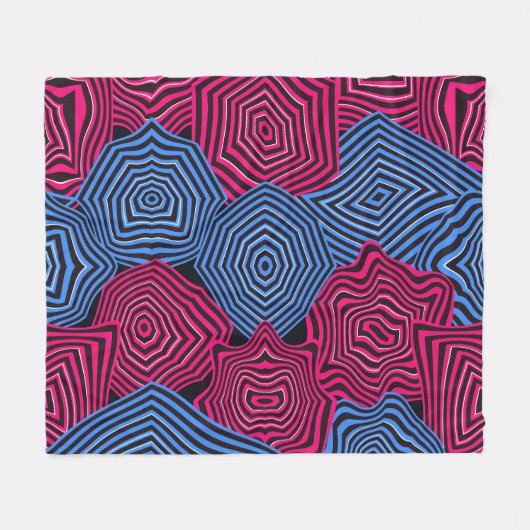 Art Nouveau Geometric Pattern Fleece Deken (Voorkant (Horizontaal))