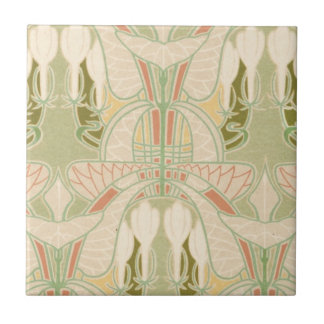 Art Nouveau geometrisch bloemenpatroon Tegeltje