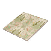 Art Nouveau geometrisch bloemenpatroon Tegeltje (Zijkant)