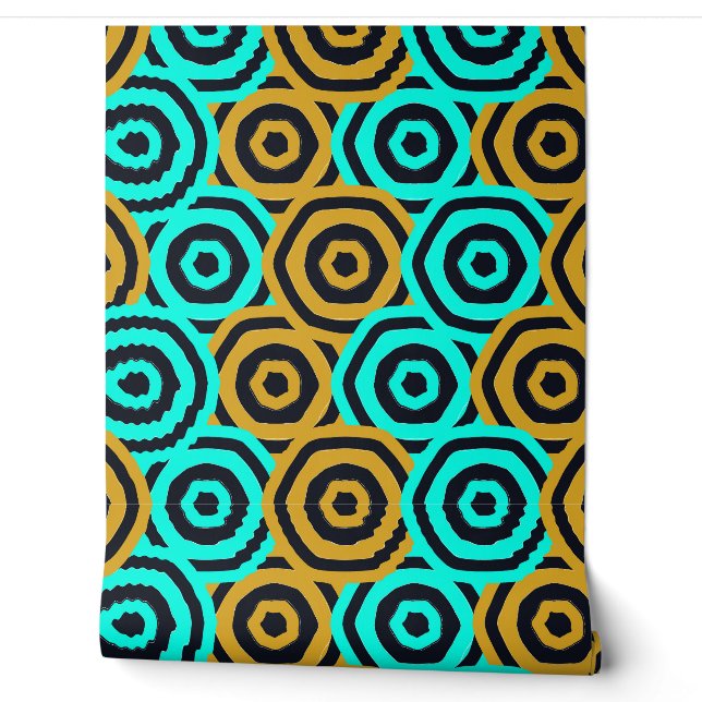 Art Nouveau geometrisch patroon  Behang (Afrollen)
