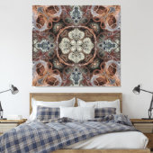 Art nouveau geometrisch patroon canvas afdruk (Insitu (Slaapkamer))