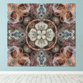 Art nouveau geometrisch patroon canvas afdruk (Insitu (Houten vloer))