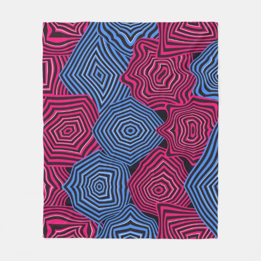 Art Nouveau Geometrisch Patroon Fleece Deken (Voorkant)