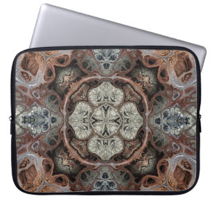 Art nouveau geometrisch patroon laptop sleeve