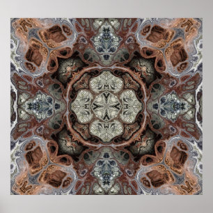 Art nouveau geometrisch patroon poster