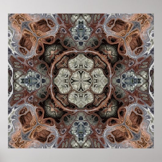 Art nouveau geometrisch patroon poster (Voorkant)