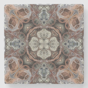 Art nouveau geometrisch  patroon stenen onderzetter