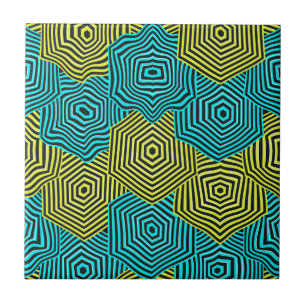 Art Nouveau Geometrisch Patroon Tegeltje