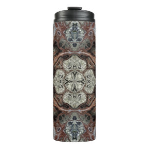 Art nouveau geometrisch patroon thermosbeker