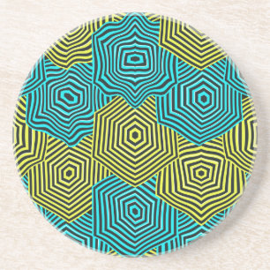 Art Nouveau geometrisch patroon  Zandsteen Onderzetter