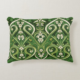 Art nouveau giftige lelietje-van-dalen accent kussen