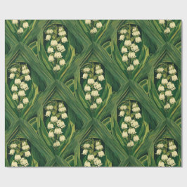 Art nouveau giftige lelietje-van-dalen cadeaupapier