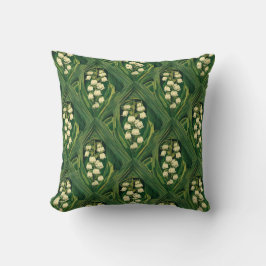 Art nouveau giftige lelietje-van-dalen kussen