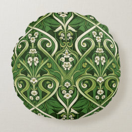 Art nouveau giftige lelietje-van-dalen rond kussen