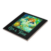 Art Nouveau Gin & Tonic Tegeltje (Zijkant)