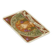 Art Nouveau Ginger Cat Birthday Card Magneet (Rechterzijde)