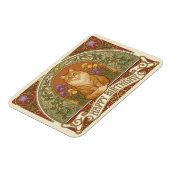 Art Nouveau Ginger Cat Birthday Card Magneet (Linkerzijde)