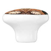 Art Nouveau Ginger Cat Keramische Knop (Zijkant)