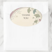 Art Nouveau Ginkgo-blad botanische sticker (Tas)