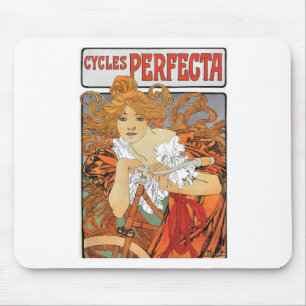 Art Nouveau Girl-cyclist Muismat